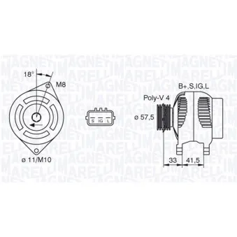 Alternateur MAGNETI MARELLI 063377442010
