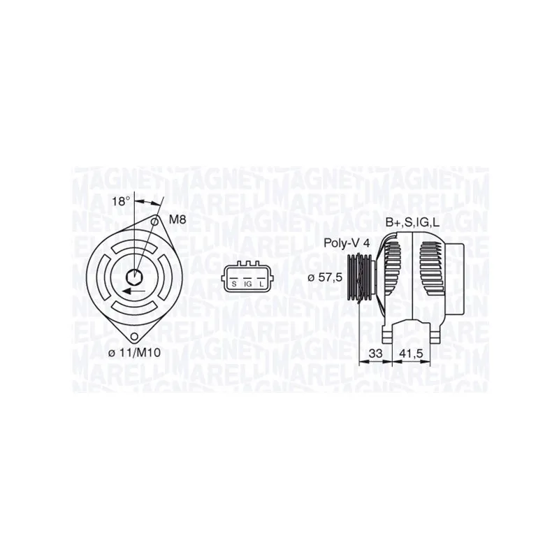 Alternateur MAGNETI MARELLI 063377442010