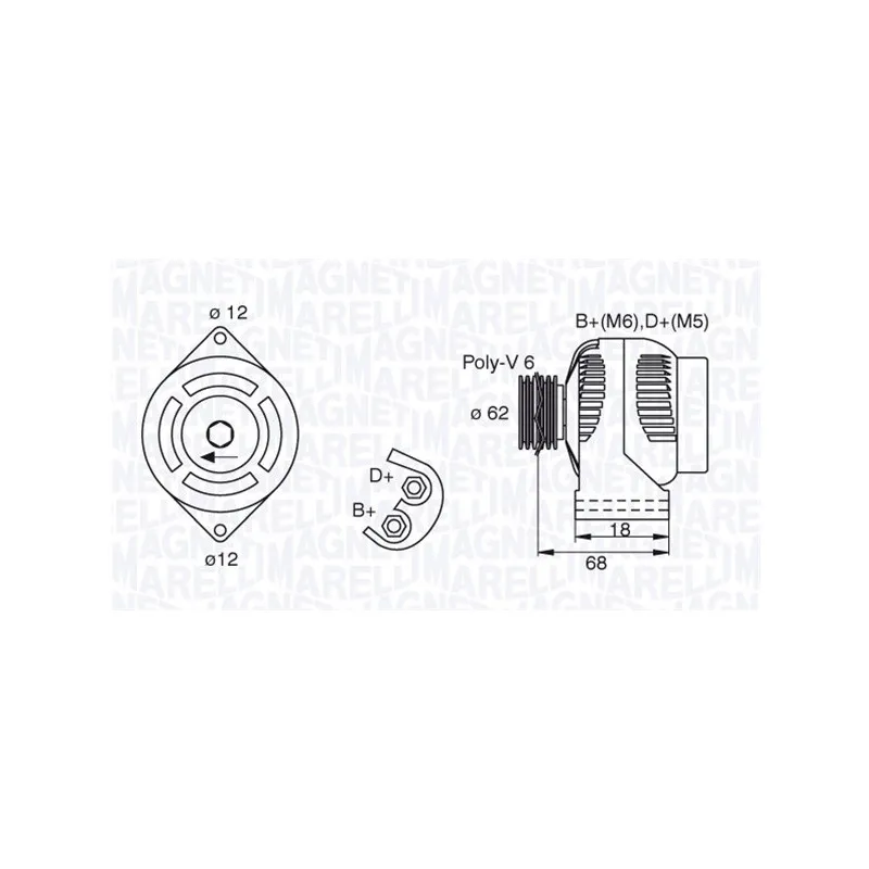 Alternateur MAGNETI MARELLI 063377490010