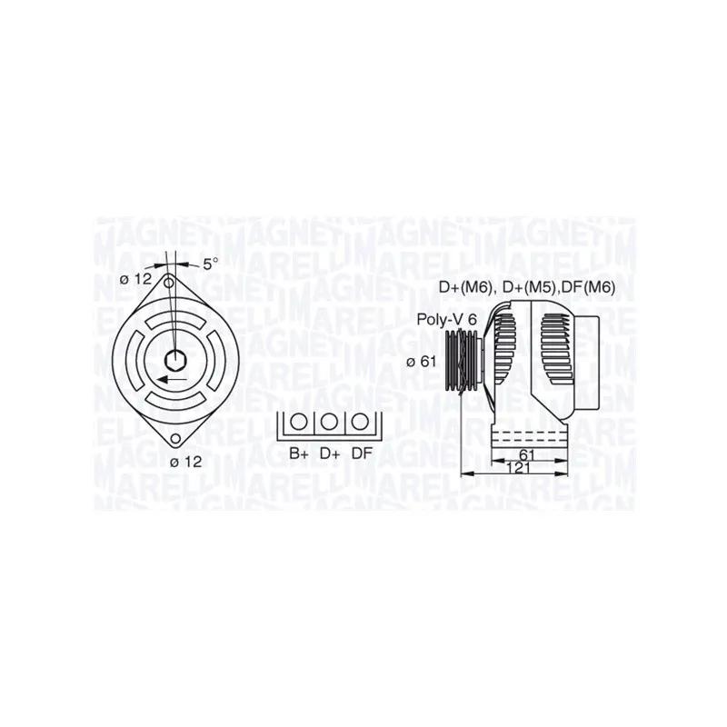 Alternateur MAGNETI MARELLI 063377491010