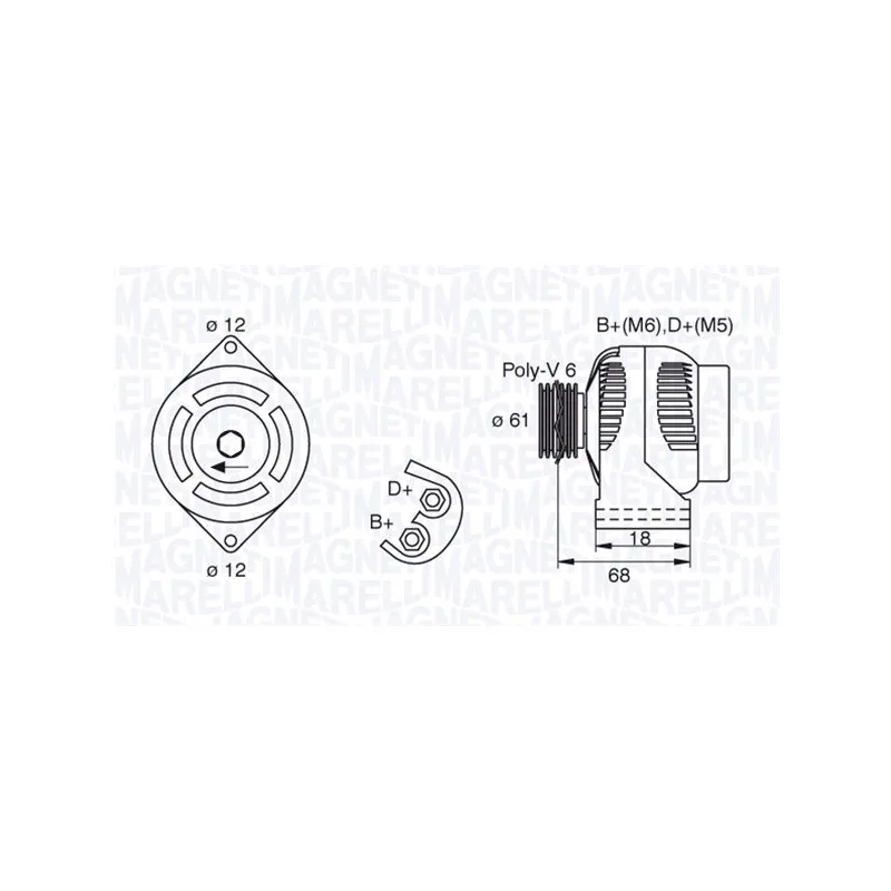 Alternateur MAGNETI MARELLI 063377492010