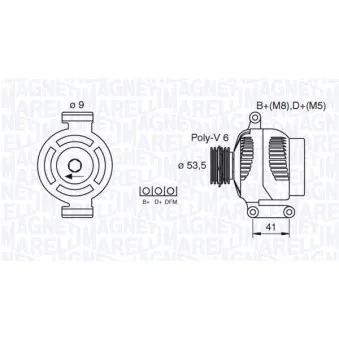 Alternateur MAGNETI MARELLI 063377495010