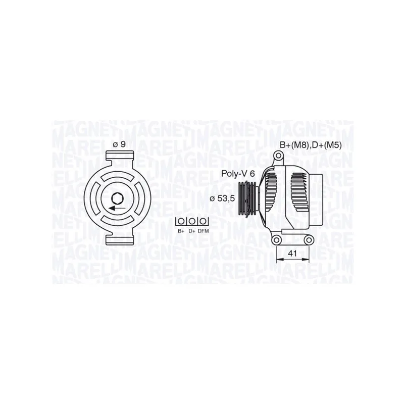 Alternateur MAGNETI MARELLI 063377495010