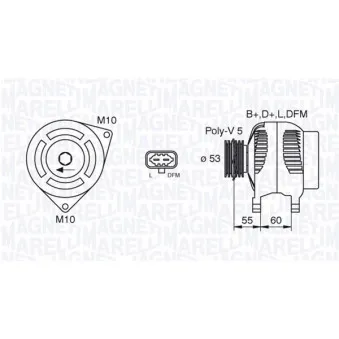 Alternateur MAGNETI MARELLI 063377496010