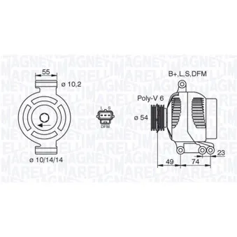 Alternateur MAGNETI MARELLI 063380001010