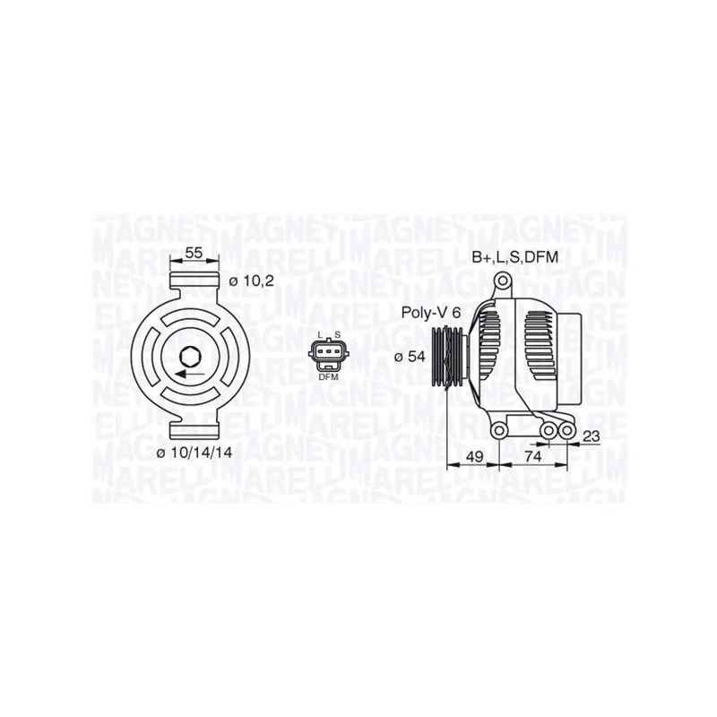 Alternateur MAGNETI MARELLI 063380001010