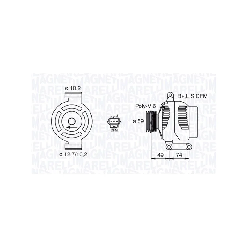 Alternateur MAGNETI MARELLI 063380004010