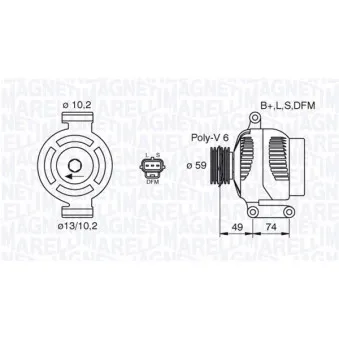 Alternateur MAGNETI MARELLI 063380005010