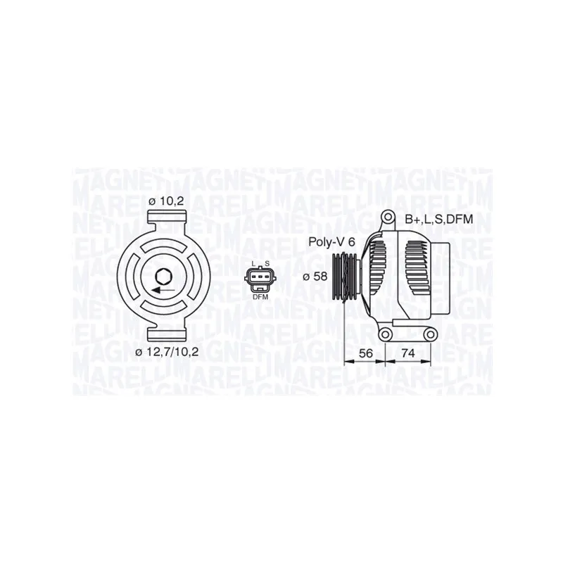 Alternateur MAGNETI MARELLI 063380006010