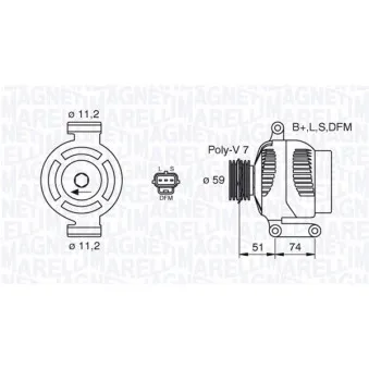 Alternateur MAGNETI MARELLI 063380007010
