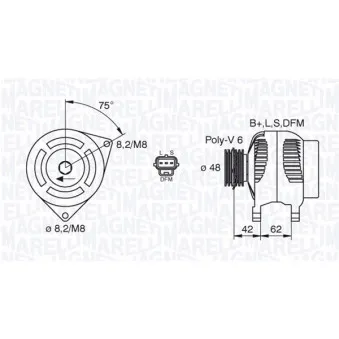 Alternateur MAGNETI MARELLI 063380008010