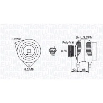 Alternateur MAGNETI MARELLI 063380009010