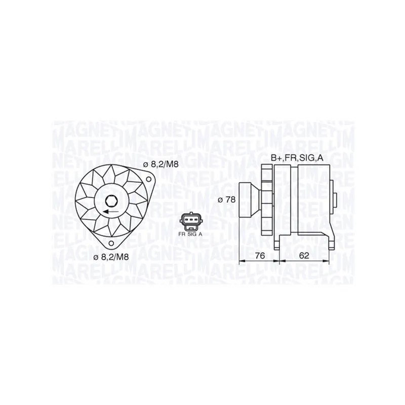Alternateur MAGNETI MARELLI 063380010010