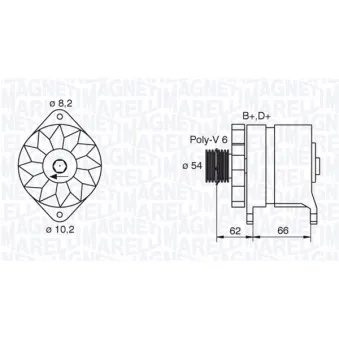 Alternateur MAGNETI MARELLI 063388505010