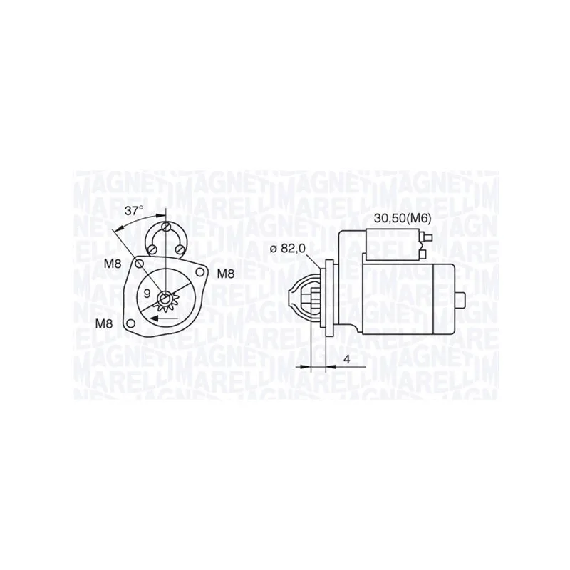 Démarreur MAGNETI MARELLI 063521093000