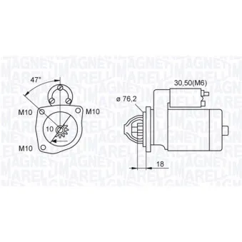 Démarreur MAGNETI MARELLI 063521101040