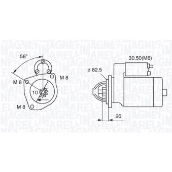 Démarreur MAGNETI MARELLI 063521101250