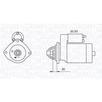 Démarreur MAGNETI MARELLI 063522300090