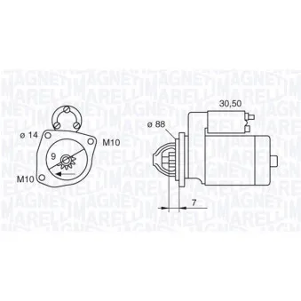 Démarreur MAGNETI MARELLI 063522614010