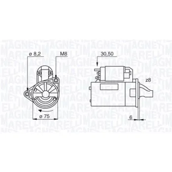 Démarreur MAGNETI MARELLI 063522629010