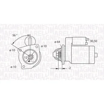 Démarreur MAGNETI MARELLI 063523622010