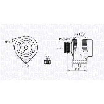 Alternateur MAGNETI MARELLI 063532622010