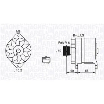 Alternateur MAGNETI MARELLI 063532637010