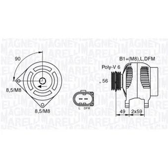 Alternateur MAGNETI MARELLI 063533250010