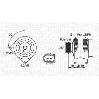 Alternateur MAGNETI MARELLI 063533250130