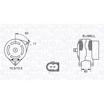 Alternateur MAGNETI MARELLI 063533251220