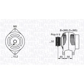 Alternateur MAGNETI MARELLI 063533479010