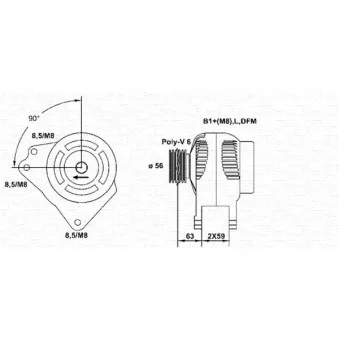 Alternateur MAGNETI MARELLI 063533490010