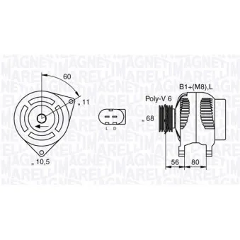 Alternateur MAGNETI MARELLI 063535150440