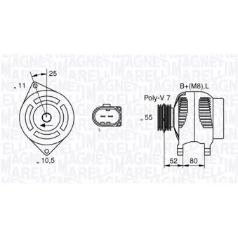 Alternateur MAGNETI MARELLI 063535250200