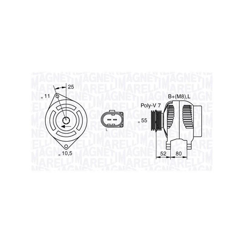Alternateur MAGNETI MARELLI 063535250200