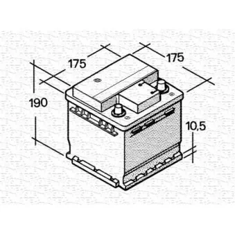 Batterie de démarrage MAGNETI MARELLI 067129011003
