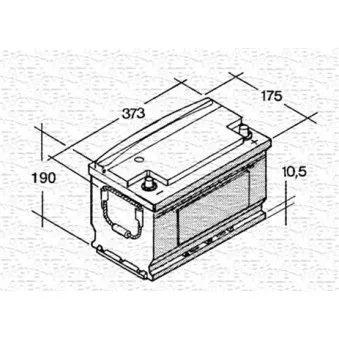 Batterie de démarrage MAGNETI MARELLI 067143410003