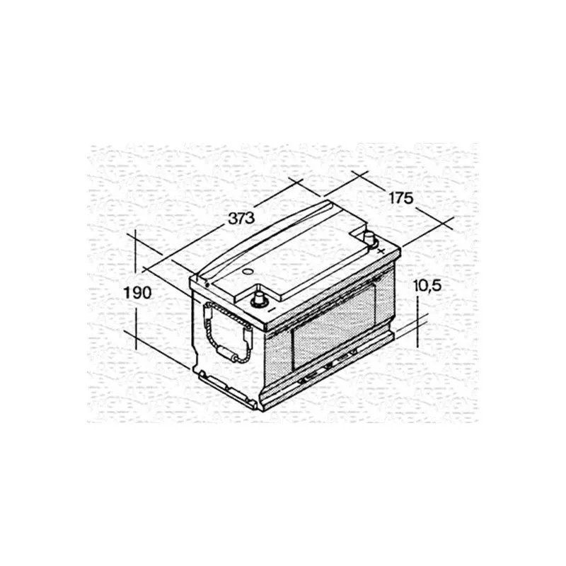 Batterie de démarrage MAGNETI MARELLI 067143410003