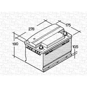 Batterie de démarrage MAGNETI MARELLI 067147610003