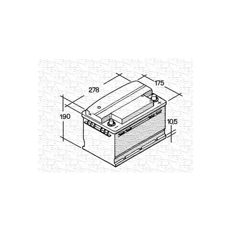 Batterie de démarrage MAGNETI MARELLI 067147610003