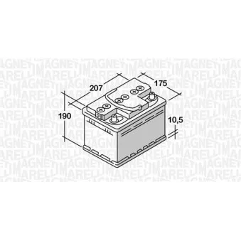 Batterie de démarrage MAGNETI MARELLI 068040033020