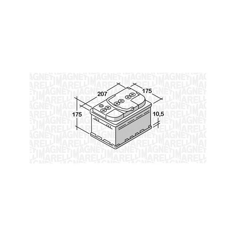 Batterie de démarrage MAGNETI MARELLI 068044042030