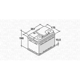 Batterie de démarrage MAGNETI MARELLI 068045036010