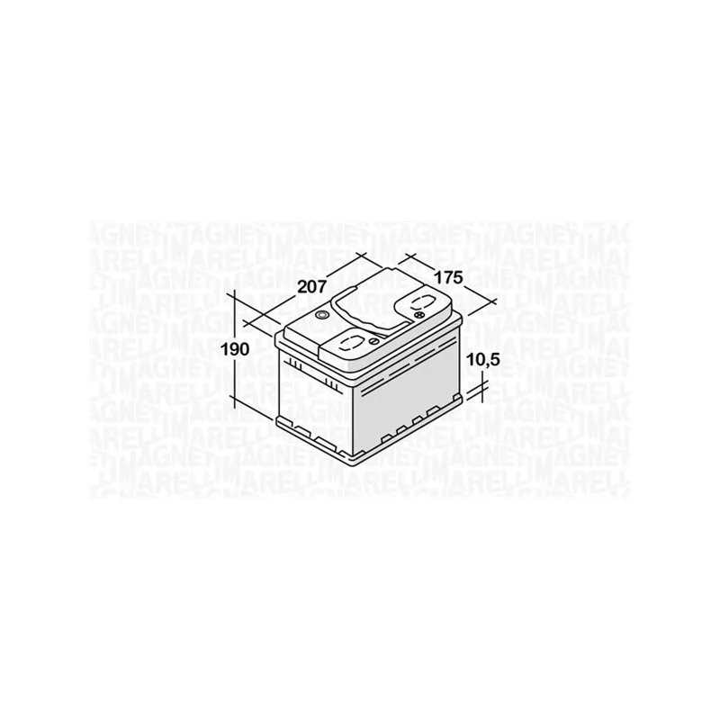 Batterie de démarrage MAGNETI MARELLI 068045036010
