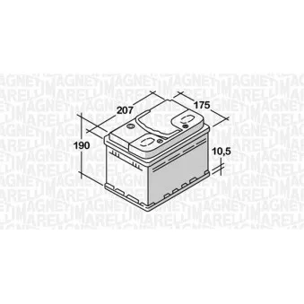 Batterie de démarrage MAGNETI MARELLI 068050045010