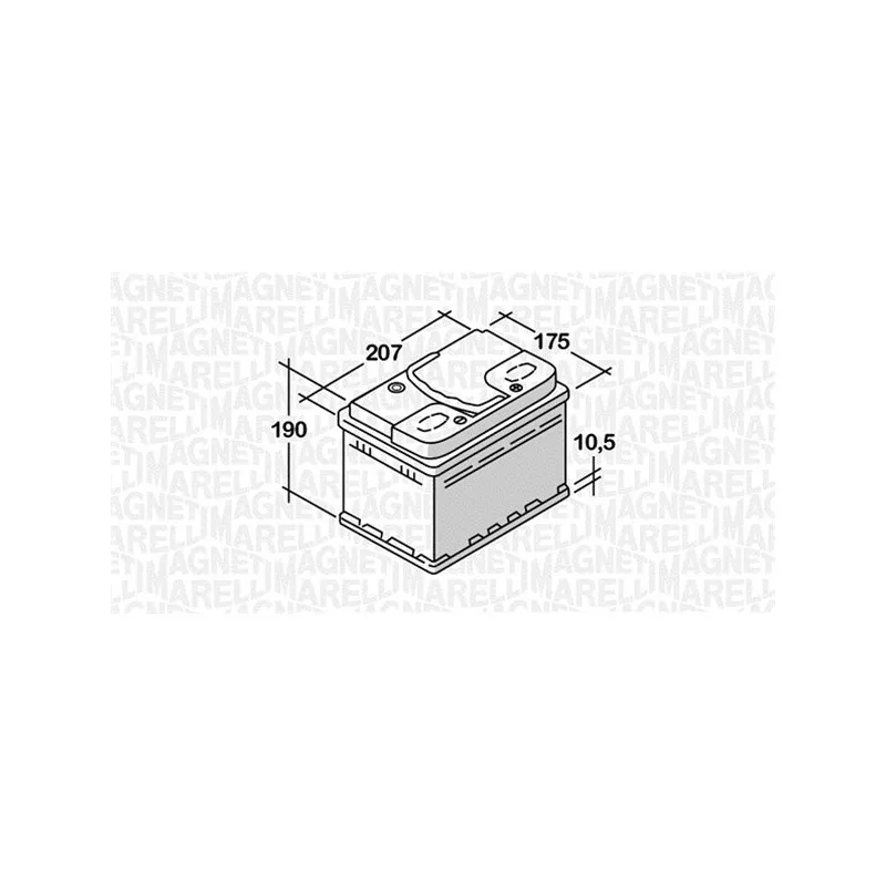 Batterie de démarrage MAGNETI MARELLI 068050045010