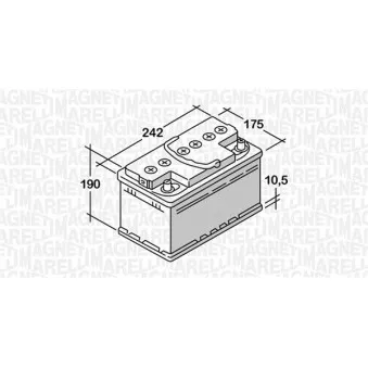 Batterie de démarrage MAGNETI MARELLI 068055048020
