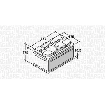 Batterie de démarrage MAGNETI MARELLI 068071068030