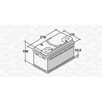 Batterie de démarrage MAGNETI MARELLI 068074068010