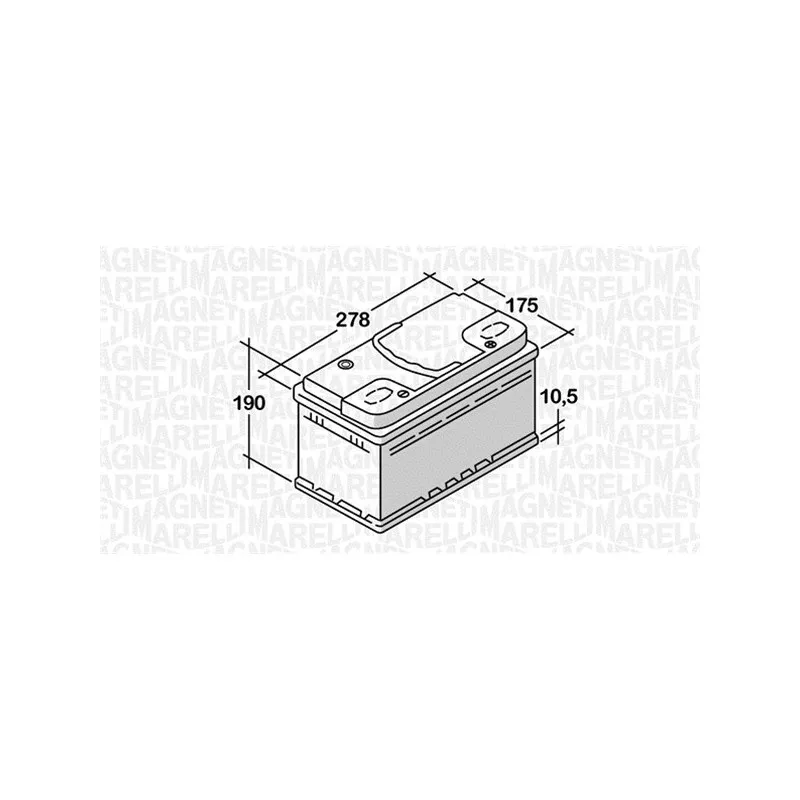 Batterie de démarrage MAGNETI MARELLI 068074068010